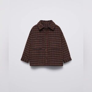 Zara toddler boys plaid overshirt